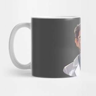 Cartoon Style Portrait - Man Doctor/Scientist/Chemist/Lab Worker Mug